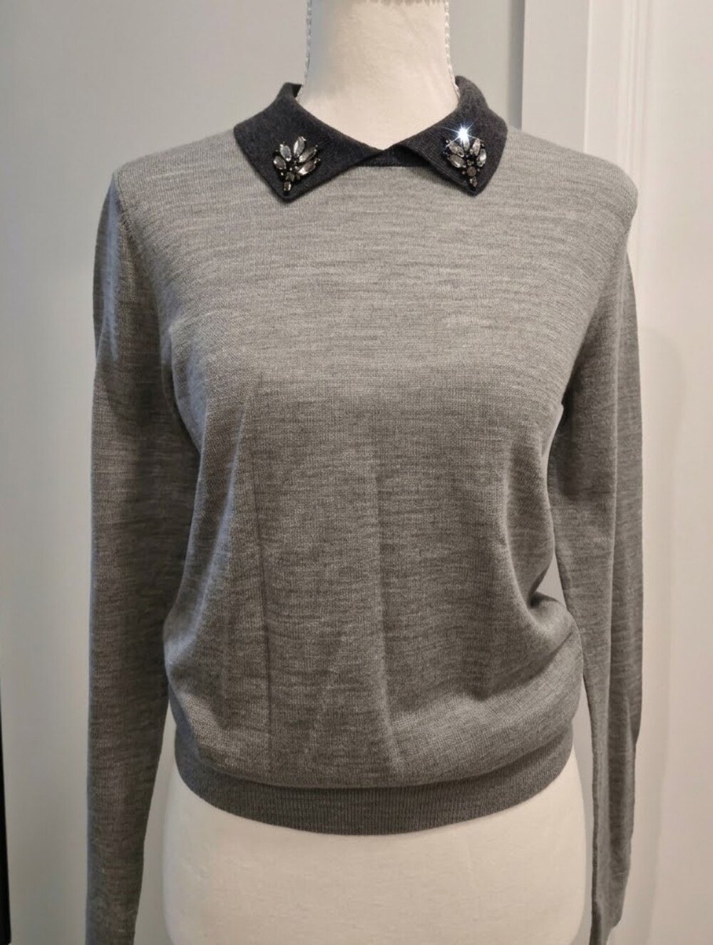 LOFT Knit Top With Sparkling Embellishments